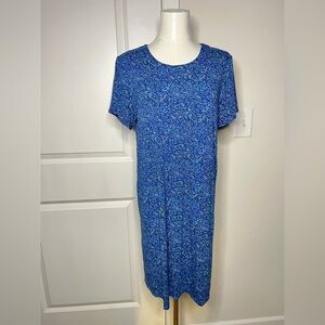 J Jill Wearever Collection Women’s Dress Paisley Stretch casual Lounge *Pockets